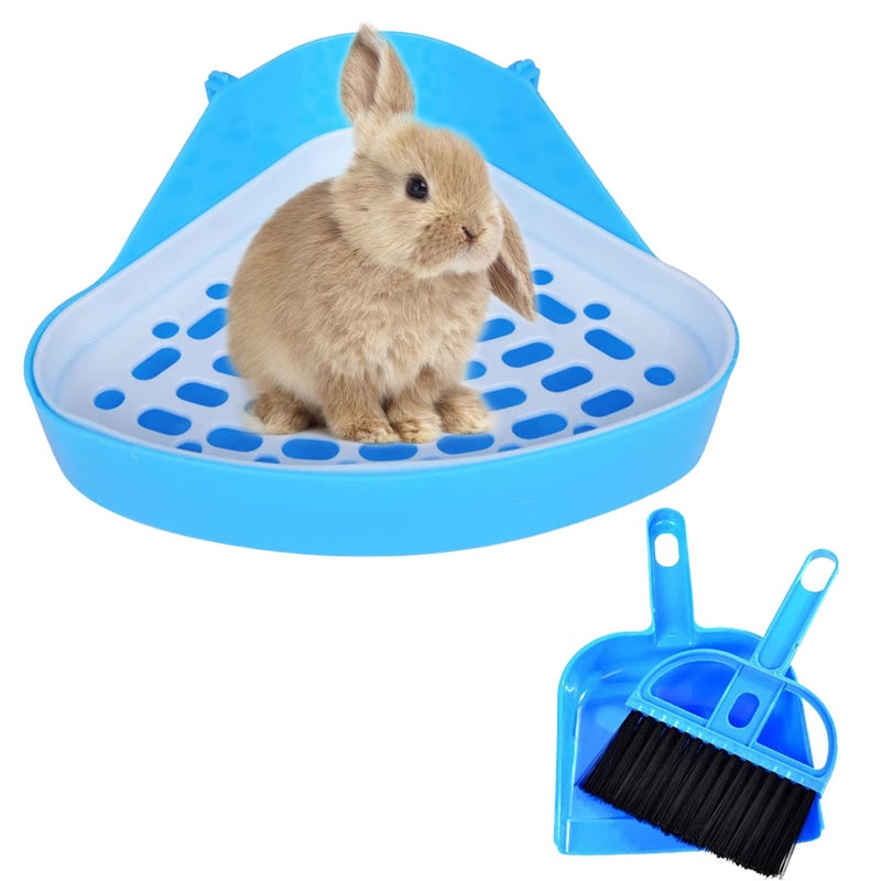 kathson Small Litter Box Guinea Pig Litter Tray Ferret Potty Training Corner Litter Pan Cage Cleaner Litter Scooper for Chinchillas Drawf Rabbits - Image 1